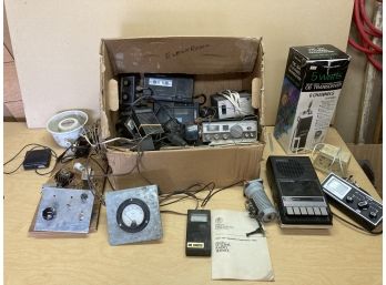 Large Lot Vintage Electronics Featuring Six Channel Transceiver In Original Box