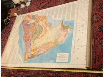 Huge Vintage Map Of The Arabian Peninsula Geological Survey. Would Be Really Cool Framed And Displayed