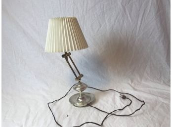 Vintage Articulating Metal Lamp With Shade