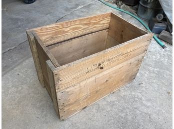 Handsome Vintage Wood Crate