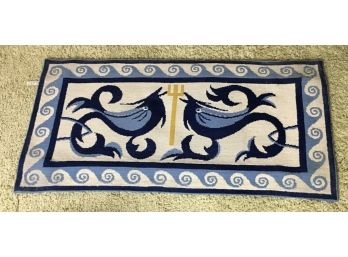 Beautiful Vintage Woven Greek Tapestry
