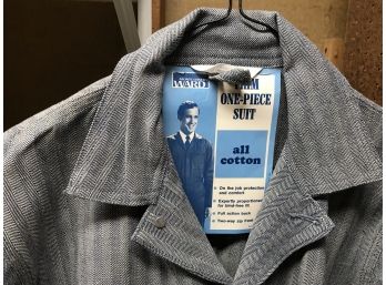 Vintage Montgomery Ward Brand Cotton Coveralls Size 40 With Original Tag. Authentic And Old-school