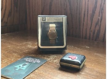 Vintage Bulova Accutron Series 218 Gold Watch