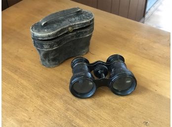 Antique Binoculars With Case