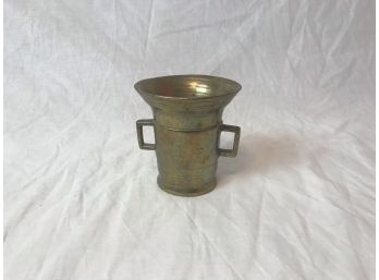 Beautiful Small Square Handled Antique Handmade Copper Cup