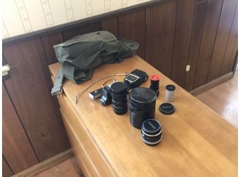 Assortment Of Vintage Photographic Lenses And Items