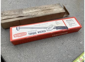 Craftsman Brand Torque Wrench In Original Box
