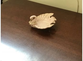 Delicate Vintage Swan Ceramic Dish