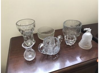 Assortment Of Vintage Glass And Crystal Ware