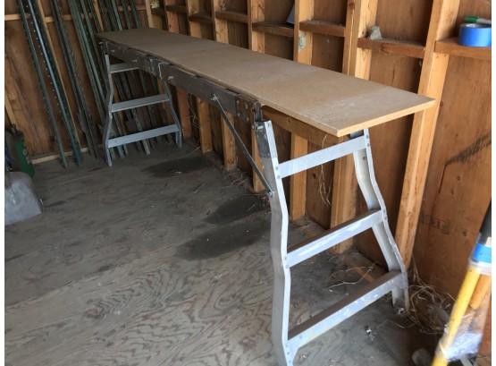 Handy And Sturdy Collapsible Tall Ladder/worktable