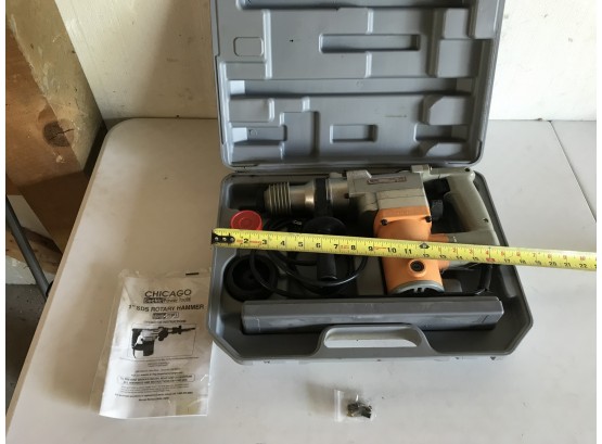 Near New Chicago Brand 1 Inch SDS Rotary Hammer In Original Case With Instructions