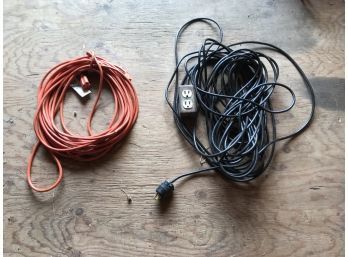 Two Long Extension Cords (both Need A Little Touch Up)