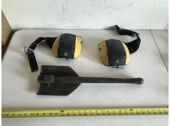 Collapsible Shovel And Nice Set Of Heavy Duty Kneepads