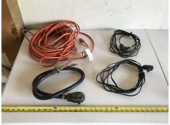Assortment Of Extension Cords And Electrical Cords Featuring Appliance/stove Cord