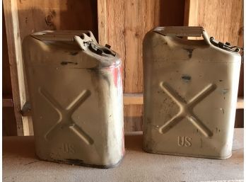 Two Vintage Late 70s Era Marines Gas Cans