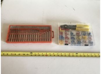 Kit Of Miniature Screwdrivers And Wire Splicing Kit With Wire Nuts And Wire Strippers