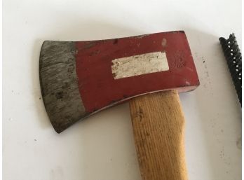 Assortment Featuring Red Axe And Round Handled File