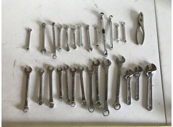 Big Assortment Of Wrenches And Adjustable Wrenches