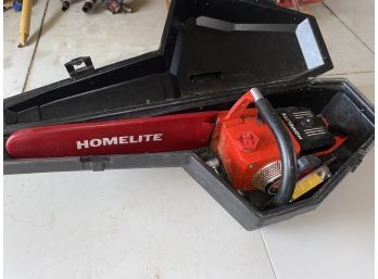Homelite Brand Chainsaw In Plastic Black Case