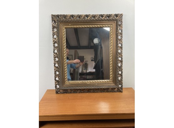 Big Beautiful Vintage Mirror In Antique Gold Gilded Frame