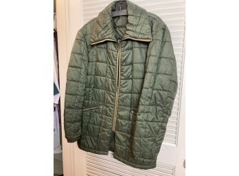 Cool Green Vintage Puffer Coat