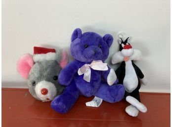 Assortment Of Plush Characters Including Vintage Sylvester