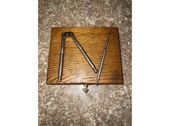 Vintage Nutcracker & Pick Set With Wooden Case