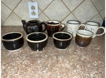 Assortment Of Unique Ceramics - Cups, Mugs, & Tea Pot