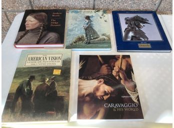 Wonderful Collection Of 5 Large Scale Fine Art Books Featuring Caravaggio, Donatello, Winslow Homer & More