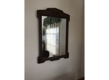Really Nice Antique Bedroom Hanging Wooden Mirror