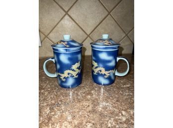 Blue Dragon Tea Cup Infuser Set With Lid