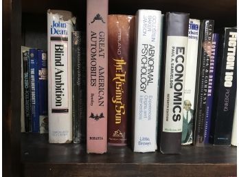 Whole Shelf Of Hardcover And Paperbacks From Tolkien To History, Economics , And Humanities Books (Rt 2nd Row)