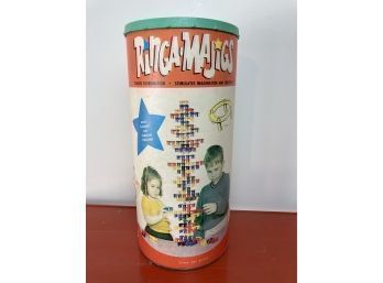 Vintage 'ringa-Majigs' Plastic Stacking Toys In Original Container (made In Willmar, Minnesota!)
