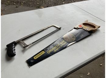 Stanley Brand Handyman Crosscut Saw And Hacksaw