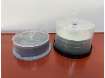 Two Mostly Full/partial Containers Of Recordable CDs