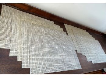 Set Of Woven Non-fabric Beige Placemats