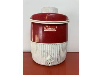 Vintage Red Coleman Brand Insulated Beverage Dispenser