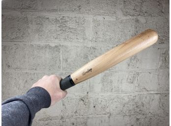 Rounders Bat With The Word LINDOP Stamped On It