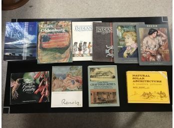 Assortment Of Art And Humanities Related Books Featuring Collection Of Renoir & Other Fine  Art Prints
