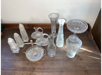 Lot Of Etched And Cut Glassware - Perfect For Entertaining