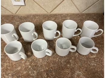Assortment Of White Mugs - Different Sizes