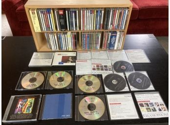 Wonderful Collection Of Opera,classical Music, And Assorted Boxsets Of CDs In Wooden Shelf