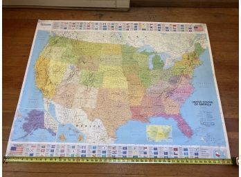 50 Inch Wide Vintage Michelin US Map