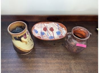 Beautiful Collection Of Handmade Earthenware Vases And Bowl
