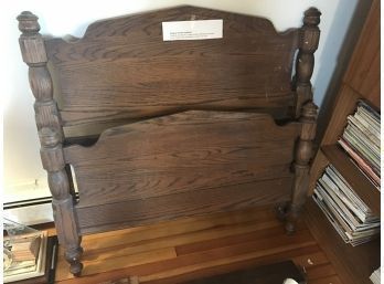 Antique Wooden Bed Head Circa 1930s/great Depression Purchased In New York City