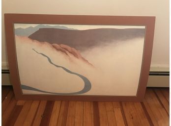 Unframed Matted Georgia O'Keeffe Print 'Road Past The View', (Possible Lithograph) Unsigned