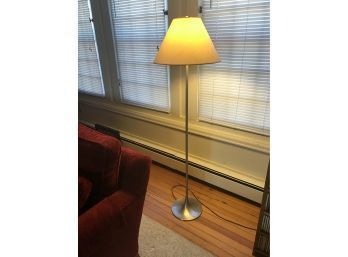 6 Foot Floor Lamp With Round Brass Colored Base