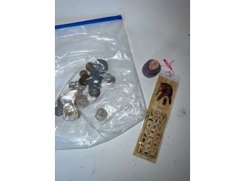 Cool Travel Souvenirs Including Indian Earth Natural Blush, Bookmark, And International Coins