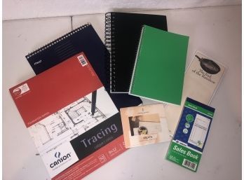 Assortment Of Writing, Drawing, And Misc. Paper/notebooks