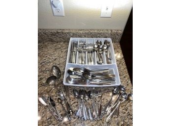 Assortment Of Silverware - Including Real Silver Pieces Of Serving Utensils!
